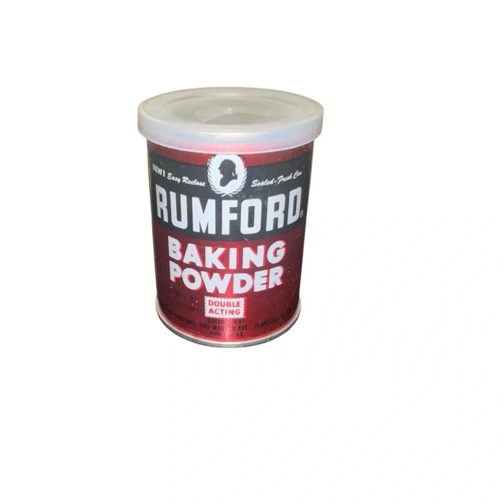 Vintage Rumford‎ Baking Powder 4 oz Empty Tin Made In USA